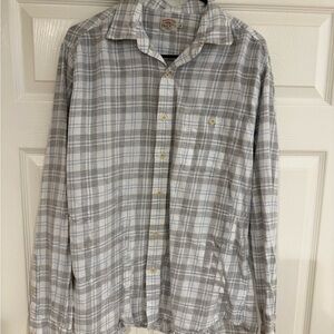 Faherty Light Gray Button Down Shirt/Flannel